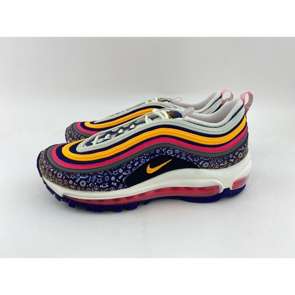 Nike Air Max 97 Purple Orange Women's Size 7 Sneakers Shoe White Pink - Picture 9 of 10